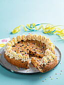 Cookie Cake with coloured sprinkles