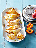Apricot pastries with white chocolate