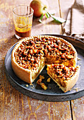 Apple pie with nut crust