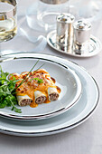 Cannelloni with duck filling