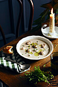 Mushroom and thyme soup