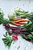 Root vegetables – kohlrabi, carrots, beetroot and radishes
