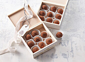 Chocolate truffles with pepper