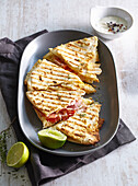 Quesadilla with ham and cheese