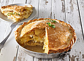 Pasty with potato and cheese filling