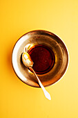 Liquid forest honey in a small bowl