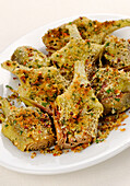 Baked artichokes with bread crumbs