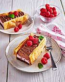 Millefeuille with raspberries
