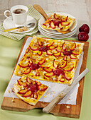 Puff pastry cake with plums