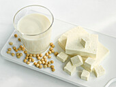 Tofu, soy milk, and soybeans