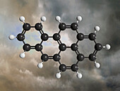 Benzo(a)pyrene molecule, illustration