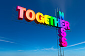 Multicolour togetherness sign, illustration