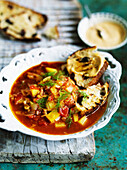 Fenchel-Tomaten-Suppe mit Rouille