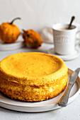 Baked pumpkin cottage cheese pudding