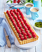 Angular raspberry cake