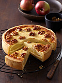 Apple cake with nuts