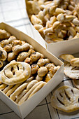 Savoury yeast pastries