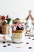 A biscuit baking mix in a jar as a gift