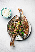 Grilled gilthead with basmati rice