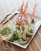 Langoustines with herb sauce (Sweden)