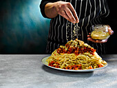 Spaghetti Caulinese (spaghetti with cauliflower)