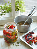 Pickled roasted peppers