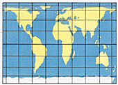 Peters' projection, illustration