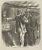 The first vote, 19th century illustration