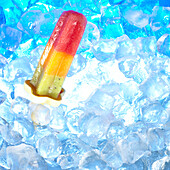 Ice lolly on ice
