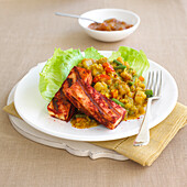 Vegetable dahl with tandoori paneer
