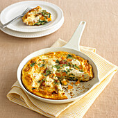Butternut squash, spinach and goat's cheese frittata