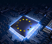 EU chip manufacture, conceptual illustration