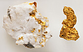 Gold in quartz