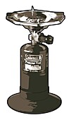 Propane stove, illustration