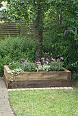 Making a raised flower bed