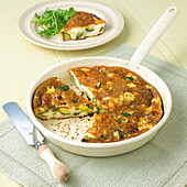 Courgette and feta frittata