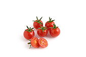 Whole and sliced French Piccolo tomatoes