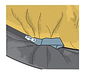 Sleeping bag zip, illustration