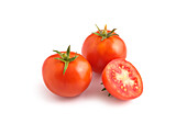 Whole and sliced 'First In The Field' tomatoes