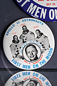 US badge commemorating Apollo 11 moon landing