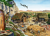 Neolithic agriculture, illustration