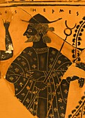 Hermes black figure painting