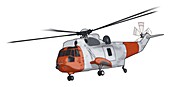 Search-and-rescue helicopter, illustration