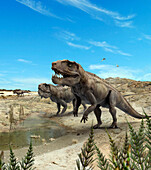 Postosuchus archosaurs, illustration