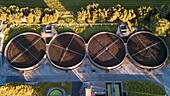 Sewage treatment, aerial photograph