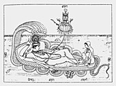 Hindu God Vishnu, illustration