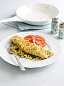 Classic French herbed omelette