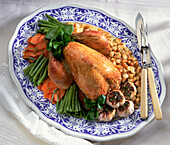 French roast chicken with vegetables