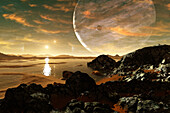 Exoplanet Kepler 47 c, illustration