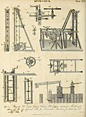 Mechanics concepts, 19th century illustration